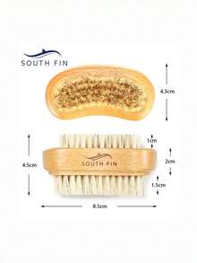 Pinceau à ongles double extrémité large et étroit, fabriqué en bois de charme et poils blancs pour la manucure