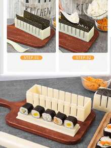 1 Stück Sushi Herstellungs-Set, Sushi DIY Formset - Sushi Rollmatte, & langanhaltend