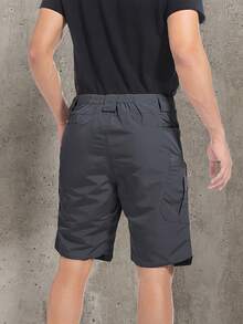 Men'S Tactical Cargo Shorts, Lightweight, Quick Drying, Breathable, Multiple Pockets (No Waistband) Outdoor Shorts - Black - Gray And Beige, Great For Hiking And Outdoor Activities, Mountaineering Gear - 灰色 - 查看 3