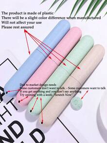 3/2/1pc Toothbrush Holder, Mixed Color, Toothbrush & Toothpaste Storage Container, Dental Care, Travel Friendly, Compact Design, Easily Fits In Luggage, Suitable For Bathroom, Bedroom, Home Travel Essentials Vacation Holiday - Multicolor - View 12