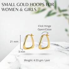 Ladies' Simple And Fashionable Golden Ring Earrings - High Quality Fashion Jewelry, Perfect Gift For Girlfriends, Suitable For Daily Wear And Special Occasions, Cute Earrings, Elegant Accessories, Exquisite Design, Women's Jewelry, Women's Fashion - Vàng - Xem 6