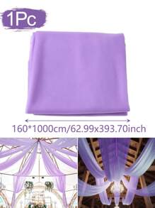 1pc Romantic 393inch Light Purple Sheer Drape Fabric, Long Solid Color Voile Curtain Multipurpose Party Backdrop Veil For Wedding Arch, Home Decoration Wedding Arch Curtain Fabric Background Cloth, Baby Shower Decoration Violet Arch Fabric, Home Decors, Birthday Wedding Party