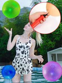 1 件装气球泵气球充气器手推式气泵便携式塑料气球泵适用于生日派对用品 - 黑色 - 查看 11