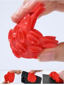 1 pieza Ventosa multifuncional de silicona en forma de corazón sin necesidad de taladrar, compatible con iPhone y teléfonos Android, regalo de cumpleaños, familiar y amigos, soporte y accesorios para teléfono