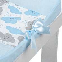 Anatomical Changing Mat Cover Printed With Plastic – Waterproof S Or L - Blue Drop - View 2