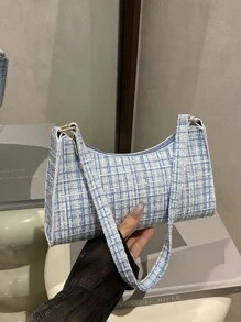 Bolso de hombro con cremallera para mujer, de estilo minimalista, casual y elegante