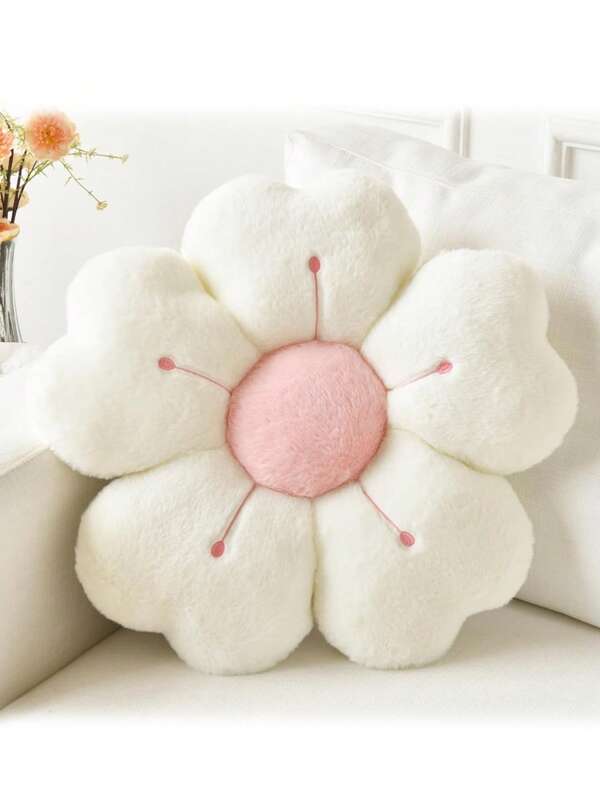 1 pieza Almohada decorativa con diseño de flor, ropa de cama para dormitorio de niñas, decoración de dormitorio, almohada suave y linda con flores de cerezo, adecuada para decoración de primavera, verano, dormitorio y sala de estar, de vuelta a la escuela, regalo para familiares y amigos