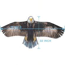 TendenciaJEKOSEN - Cometa de águila para niños y adultos, cometas grandes, fácil de volar, principiantes, cuerda de una sola línea para viajes a la playa, parque y actividades al aire última intervensiónCalidad premium - Águila calva - Ver 4