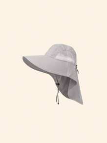 1pc Unisex Sunproof Sun Hat With Neck Cover, Breathable Fishing Hiking Bucket Hat Outdoor Spring Summer, Camouflage Pattern Random
