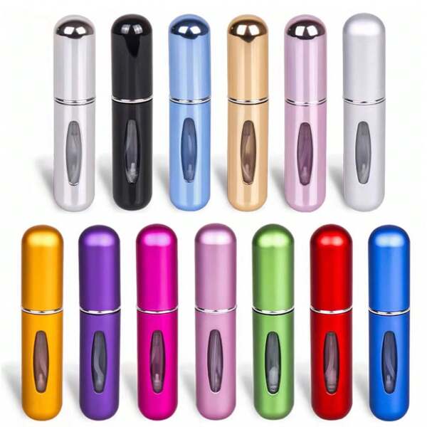 5ml/0,2oz nachfüllbare Make-Up Sprühflasche, Set aus 5ml tragbaren Parfümzerstäubern, Multipack mit 5ml Zerstäuberflasche, geeignet für Damen Outdoor und Reisen, perfekt zum Mitnehmen in Geldbörse, Tasche, Sporttasche und Gebrauch während Reisen oder Einkaufen, auslaufsicher, einfach nachzufüllen