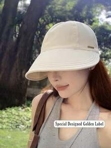 1PC Hat Sunscreen Hat Head Protection Summer Protection New Sunscreen Hat For Women Summer Sunscreen Breathable Large Brimmed Sunscreen Hat For Women Cycling Sunscreen Hat For Women (The Adjustment Buckle Direction Is Randomized) - Multicolor - View 7