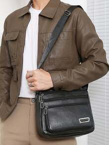 新款多功能中年女性手提包、妈妈包、婆婆包，柔软皮革质感单肩斜挎包