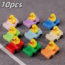 10/30pcs Cartoon Car & Resin Rubber Duck Mini - Colorful Mini Car & Duck, Cute And Durable, Perfect For Home Office Decor And Gifts - Multicolor - View 11