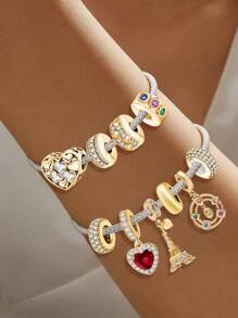 1 Stück modischer Liebes-Charm Perle für Frauen Armbänder Armreifen zum Selbermachen von Schmuck, Schule-Zubehör, erschwingliche Schmuck-Kollektion für den Schulstart
