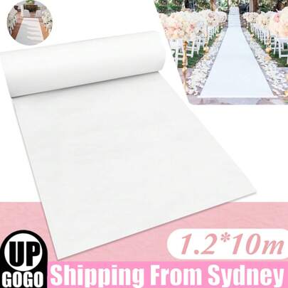 1.2M X 10M White Carpet Aisle Runner Wedding Party Event Decoration Mats Rugs AU Stock