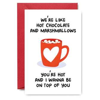 1 张独特有趣的生日贺卡，适合送给男朋友、丈夫或周年纪念日 - 幽默贺卡，适合情人节、感谢日和小型企业用品，具有不寻常的设计和礼物创意