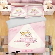 Juego de 3 cubrecamas personalizados súper lindos con impresión digital de bailarines bailando, cubrecamas de poliéster para niños, en colores brillantes que no se desvanecen, con un estilo de dibujos animados lindos para niños pequeños - Multicolor - Ver 1