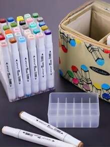 1 pieza Soporte de almacenamiento para bolígrafos marcadores, soporte con 12/30/40/60/80/120/168 agujeros para almacenar bolígrafos, muy adecuado para encontrar fácilmente los colores, ordenado y limpio, caja para bolígrafos marcadores, útiles escolares, de vuelta a clases