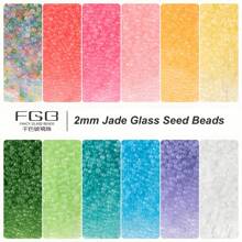 2mm 2500pcs Japanese Glass Seed Beads 12/0 Cloudy Glass Beads Small Craft Beads For Jewelry Making DIY Bracelet Necklaces Accessories Waist Earring DIY Craft
