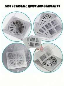 12 PIEZAS Cubierta de drenaje con filtro contra el cabello, Filtro de silicona anti-moscas, Herramienta de prevención de cucarachas y olores para el baño del hogar