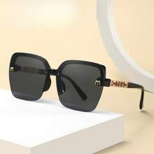 2025新款欧美风无框小脸显瘦时尚眼镜女大框防晒开车方形墨镜