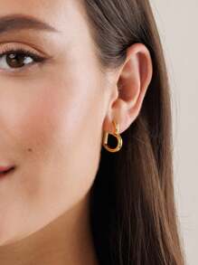 1 Paar minimalistische Herz Creolen für Frauen und Mädchen, filigrane gold- und silberfarbene herzförmige Ohrringe, modischer Schmuck für Damen, perfektes Geschenk für sie