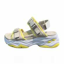 Skechers Giày sandal đế dày tăng chiều cao DLITES dành cho nữ mùa hè, thoải mái, thoáng khí, đế mềm, đa năng, thường ngày - Màu be-vàng - Xem 2