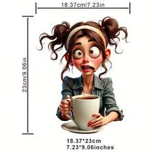 1/2/4 pièces Bandeau à boire le café le plus unique, autocollants de transfert thermique à motif de bande dessinée amusante, convient pour les t-shirts, sweats à capuche, jeans, sacs à dos, sacs à main, taies d'oreiller et casquettes de baseball vintage. Autocollants en plastique lavables et durables pour l'artisanat et la décoration