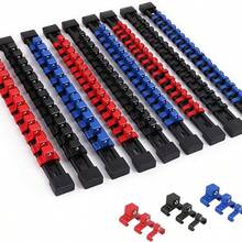 9 Pieces Socket Organizer 1/2 3/8 1/4 Inch Drive Socket Rail Holders ...