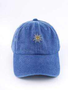 1pc Sun 四季户外棒球帽，复古老式水洗中性卡车帽，透气可调节高尔夫太阳帽，女士夏季时尚弧形边缘太阳帽，适合日常佩戴和旅行