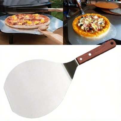 不粘糕点不锈钢厨房铲子圆形铲子披萨铲铲子挂孔烘焙工具蛋糕铲厨师