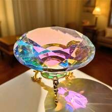Sonnenlicht-Sammelkollektor, prismatischer Sonnenfänger-Spiegel, Diamantornament, dekorativer künstlicher Edelstein, funkelndes Nail Art, Fotografie-Requisite, Kristallspielzeug, kreative Kristallglas-Briefbeschwerer, Kalligraphie- und Malerei-Büro-Dekorationsornament, einfacher kristalliner halbkugelförmiger Briefbeschwerer, Geschenkset Kristalldiamant, originale farbsimulierte bunter Edelstein-Glas, nicht verblassend, Geburtstagsgeschenk, 1 Stück
