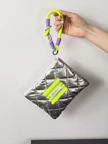 1pc Cute PU High-Quality Coin Purse, Wristlet Travel Makeup Bag, Angled Heart Coin Pouch, Portable Short Wallet, Angled Bow Pattern Organizer Bag, Macaron Color Key Holder, Fashionable Eyeglass Case, Phone Case, Tissue Box, Easter Essential, Birthday Gift, Fashionable Polyester Material, Handwash Or Dry Clean - Multicolor - View 13