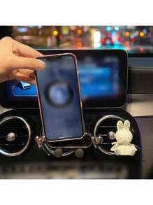 Nuevo soporte para teléfono de coche con forma de corazón, montaje de rejilla de ventilación actualizado en color plateado, fácil de instalar, desmontable y lavable, resistente y , apto para cualquier rejilla de ventilación del coche