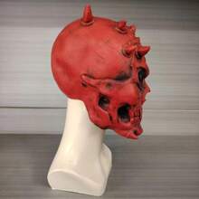 Maschera di clown di Ognissanti, copricapo, accessori per mascherata horror, maschera di lattice con sangue che sgorga