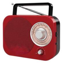 Compact Red Radio With AM/FM Tuning, Battery-Powered Design, And Built-In Speaker For On-The-Go Listening. Simple Controls, Lightweight Build, And Vibrant Red Finish-Ideal For Travel, Outdoor Activities, Or Everyday Use With Classic Radio Functionality. - Burgundy - View 3
