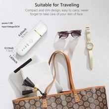 超声波皮肤清洁工具 - USB 可充电，振动面部刮刀黑头去除器，刮刀去角质面部提升美容工具，价格实惠的护肤设备，包括 2 个硅胶头 - 彩色 - 查看 4