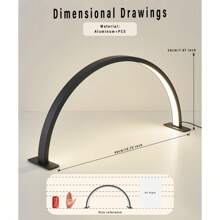 1 pièce Lampe à ongles en demi-lune blanche/rose, lampe de bureau à bouton-poussoir USB, pour l'éclairage de remplissage des ongles, la coiffeuse, le bureau fait main, la table de nuit, lumière blanche monochromatique