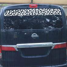 1pc Black Matte Leopard Animal Print Vinyl Sticker, Suitable For Any Vehicle - one-size - View 4