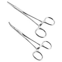 2 Piece Hemostat Curved And Straight Stainless Steel Self-Locking Fishing Forceps Piercing Remover Tool Piercing Grabber Tool For Nurses Pet Grooming Care Fishing DIY Crafting(5") - Nhiều màu - Xem 7