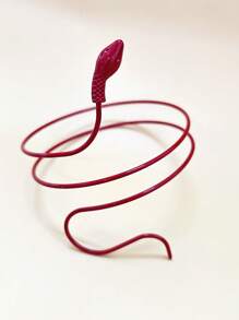 1pc Dramatic Snake Shape Bracelet, Street Style Small Snake Twisted Coil Arm Band, Decorative For Women, Summer