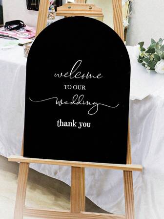 1 件 55*40cm/48*40cm/40*30cm 白色空白亚克力 DIY 婚礼标牌 适用于欢迎婚礼标牌仪式装饰户外欢迎标牌派对标牌