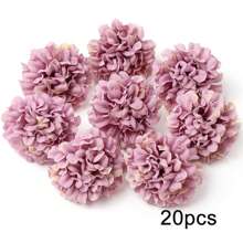 Purple Artificial Flowers Head For Wedding Decoration Fake Flower Home Decor Birthday Party DIY Bouquet Garland Gift Accessories