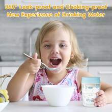 1pc 280ml Silicone Straw Cup, Leak-Proof Soft Spout Cup For School Kids, Durable And Easy To Clean