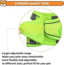 Dog Harness With Leash Set, No-Pull Step-In Reflective Pet Harness With 1 Leash Clips, Adjustable Soft Padded  Dog Vest Small Medium Large Dogs, Cats(Bright Red, XXXSmall)8GGY - 螢光 - 查看 9