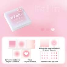 1 件腮红记事本，渐变硫酸纸笔记本，多功能学习记事本，学校用品，返校 - 彩色 - 查看 13