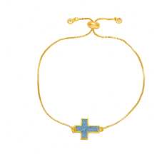 A And Posh Zirconia Cross Pendant Bracelet. It's Great For Christians To Wear. You Can Wear It When Praying Or In Your Daily Life.