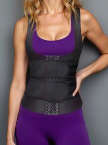 1 pieza Faja reductora para mujer, Cinturón de control abdominal, Transformador de fitness con hebilla ajustable, Transformador de cintura y abdomen y Transformador con doble gancho y lazo para ejercicios para entrenamiento, deportes en casa y caminata