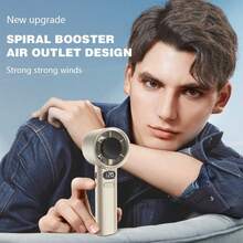 120 Gears Mini Portable High Speed Fan USB Rechargeable 1200mAh Wireless Handheld Electric Fan For Outdoor Camping Home