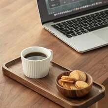 红木托盘，家用水杯架，办公室咖啡托盘，水果和零食餐盘 - 彩色 - 查看 5